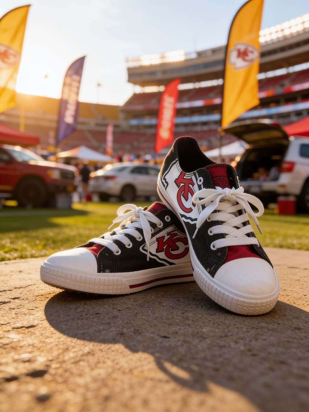 Kansas City Chiefs FOCO Big Logo Digi Camo Low Top Canvas Shoes Mens Size 9
